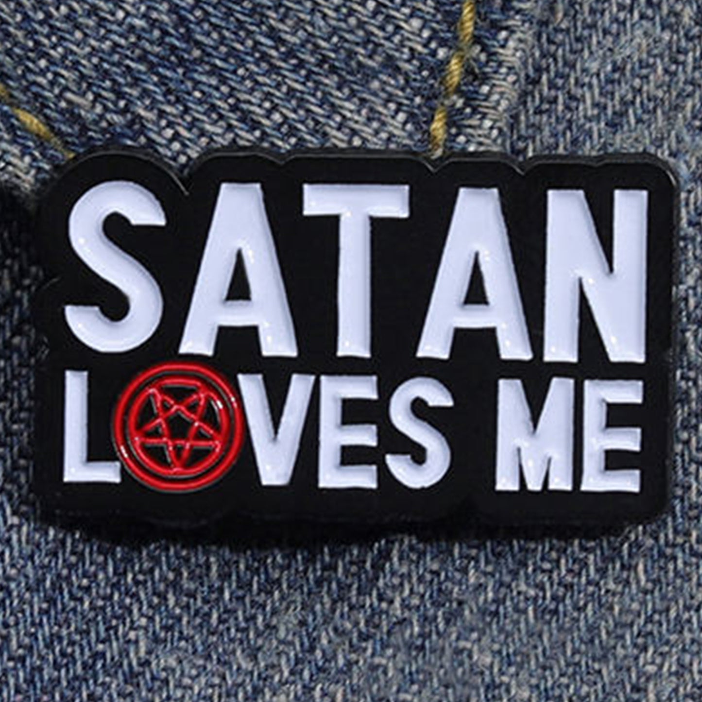 Satan Loves Me enamel pin - PREORDER (ships in September)